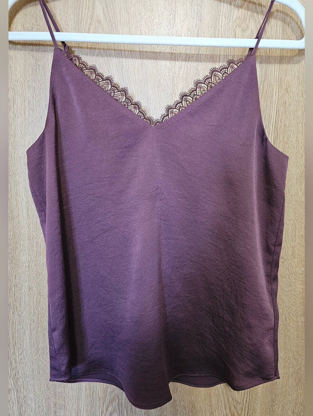 Express Lace V-neck Purple Brown Cami Camisole Blouse Top Size XS